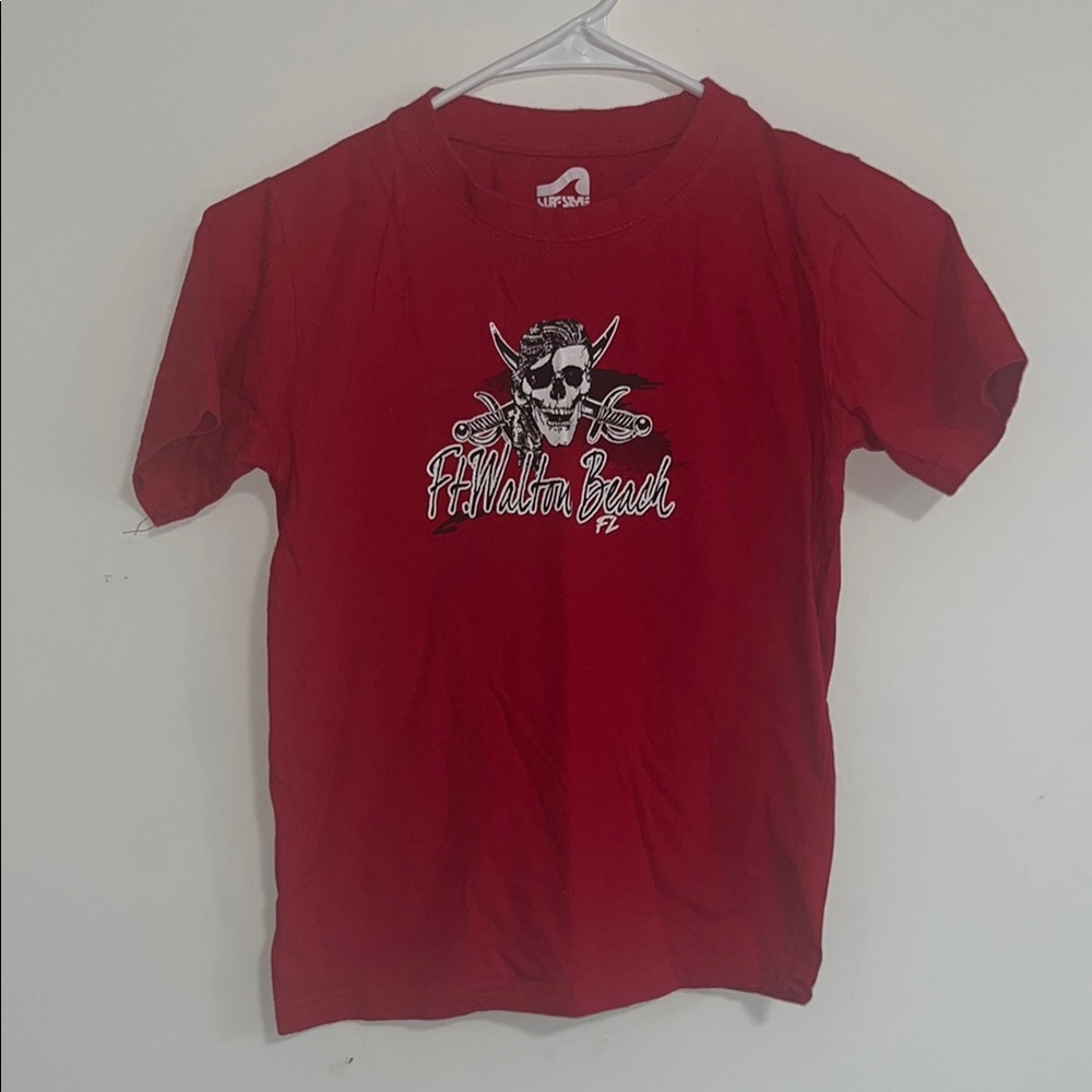 Surf Style Red Graphic Tee